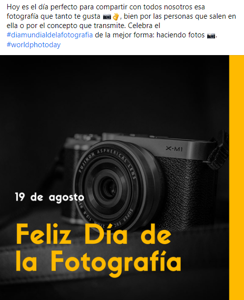 Día Mundial de la Fotografía
