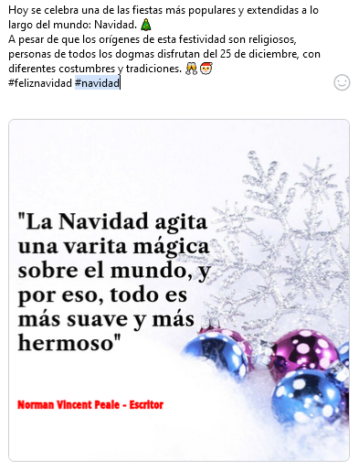 Felicitación de Navidad para Facebook