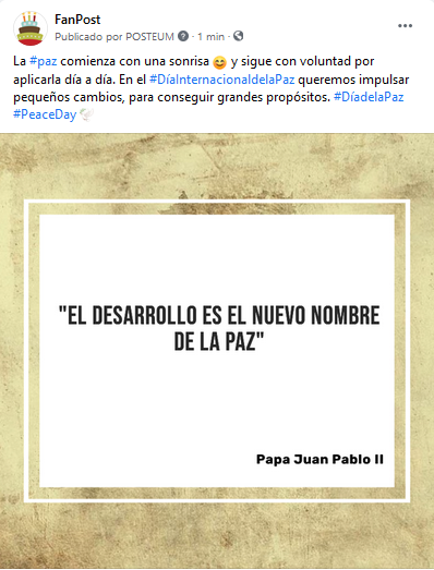 Día de la Paz en redes sociales