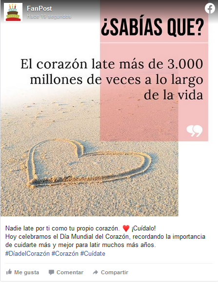 Día Mundial del Corazón - Posts redes sociales POSTEUM