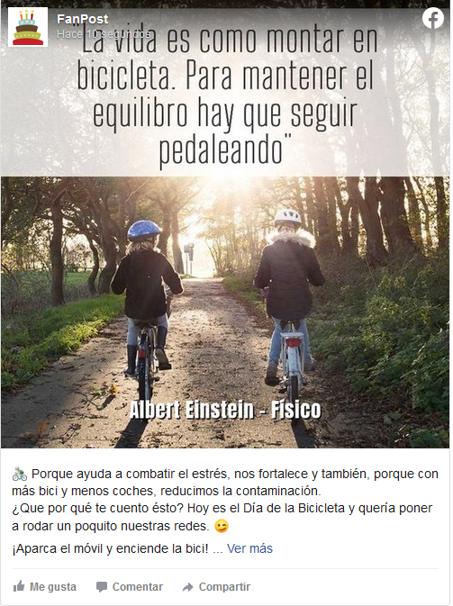 Post Día de la Bicicleta para Facebook