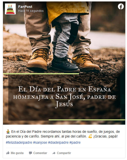 Celebrar Día del Padre en Facebook peluquerías