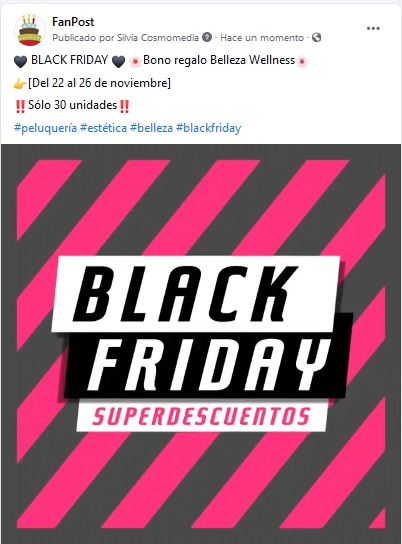 Black Friday Peluquería