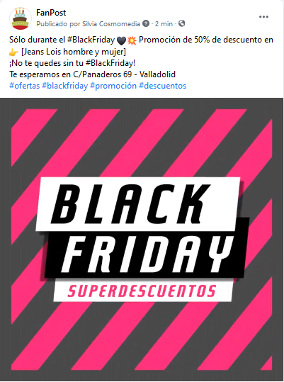 Black Friday en redes sociales