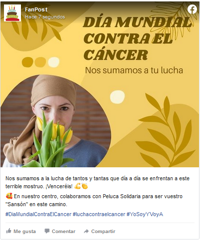 Día Mundial Contra el Cáncer - publicación