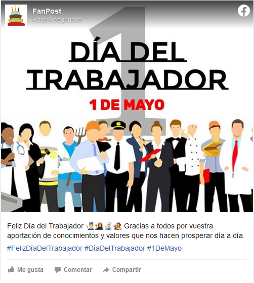 Día del Trabajador Facebook - POSTEUM