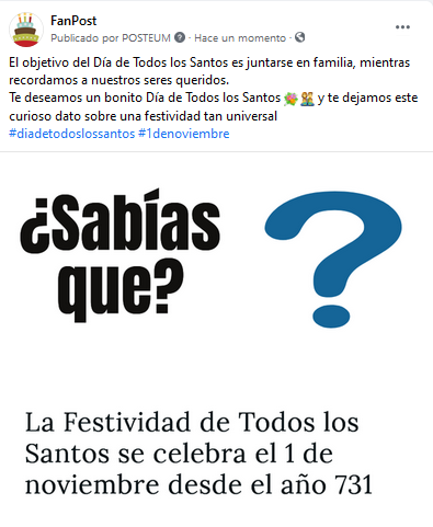 Todos los Santos en redes sociales