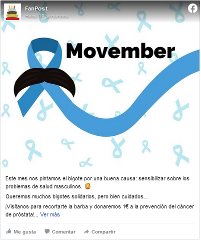 Movember Peluquerías Barberías