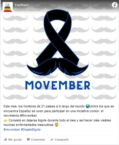 Movember en Facebook