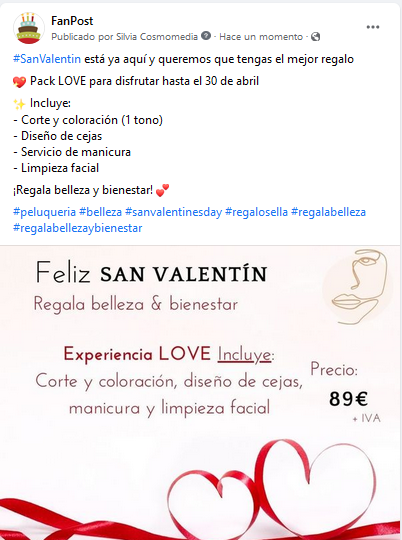 San Valentín para peluquerías