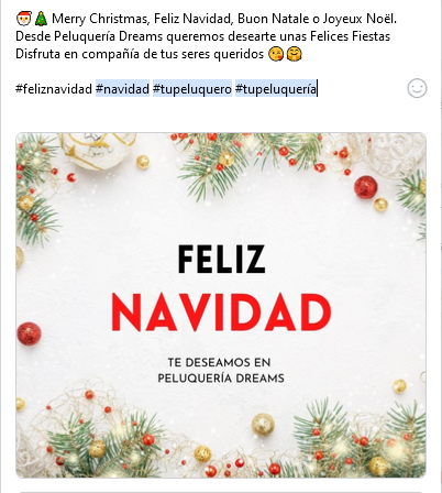 Feliz Navidad post Facebook Posteum